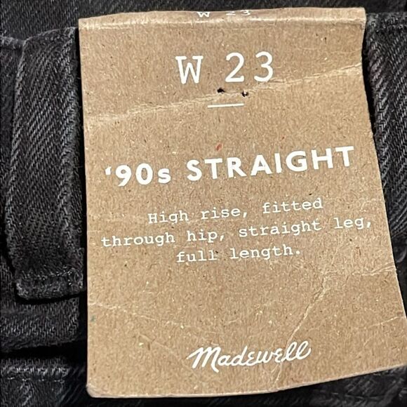 Madewell The '90s Straight Utility Jeans in Camplin Wash Size 23 High Rise NWT - Picture 7 of 9